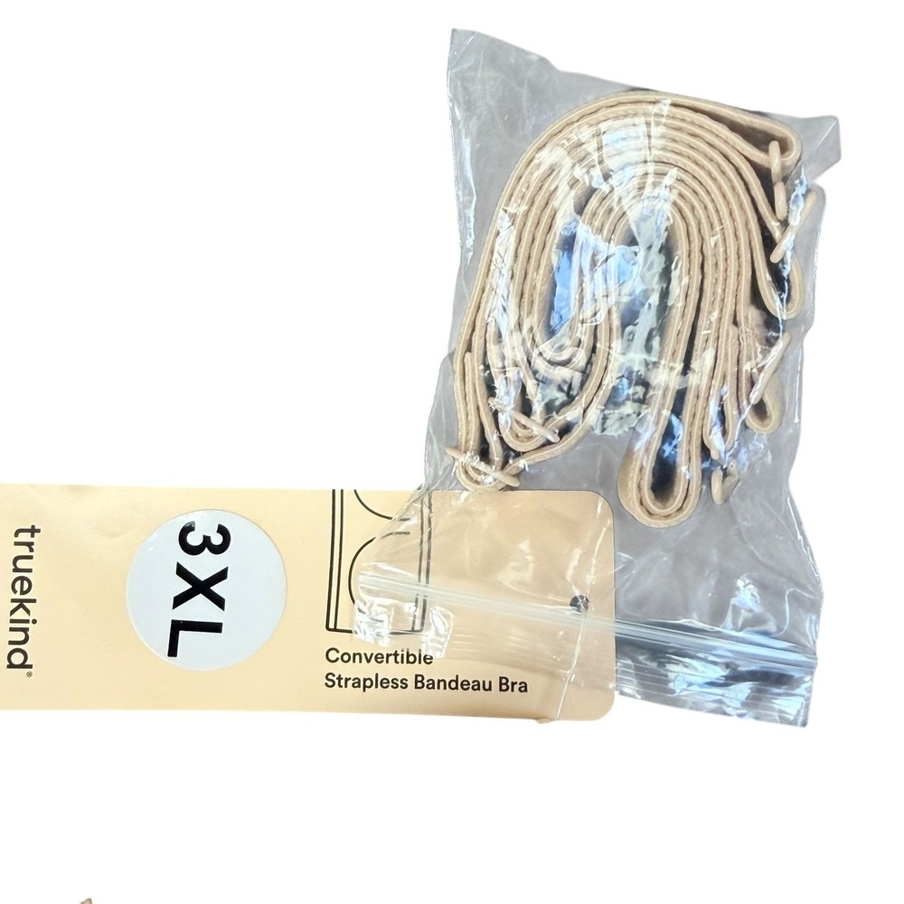 NWT‎ Truekind® Convertible Strapless Bandeau Bra Nude Support Comfort 3XL - Picture 4 of 6